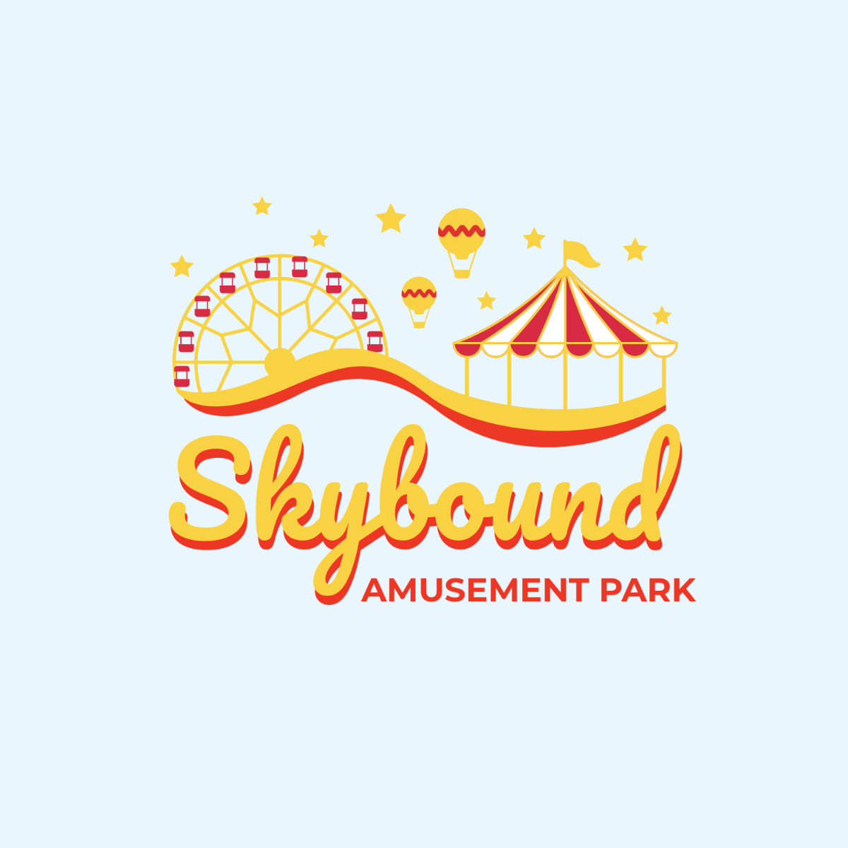 Amusement Park Logo Template - Edit Online & Download