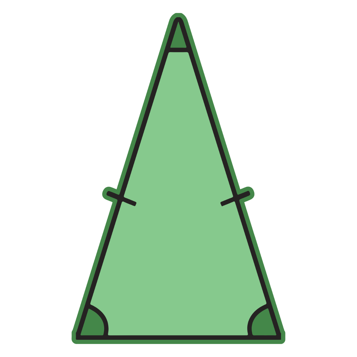 Isosceles Triangle Clipart - Edit Online | Template.net