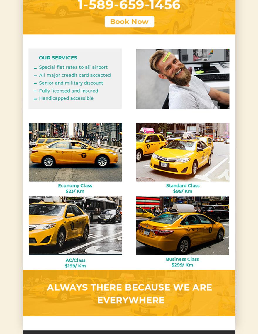 Taxi Services Email Newsletter Template