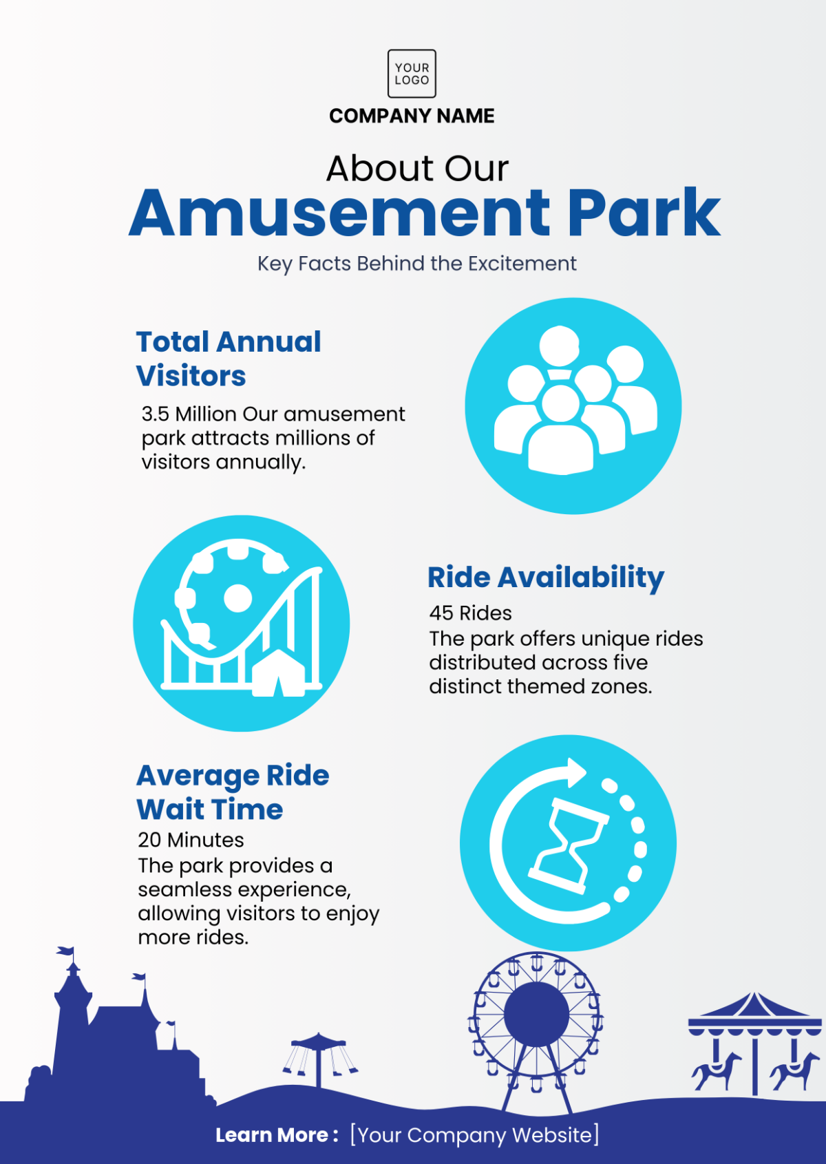 Amusement Park Infographics Template - Edit Online & Download