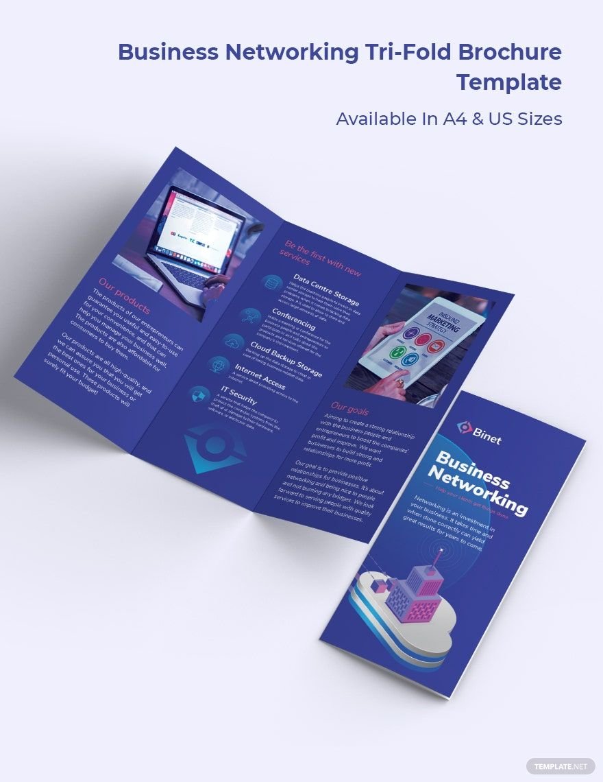 Business Networking Tri-Fold Brochure Template