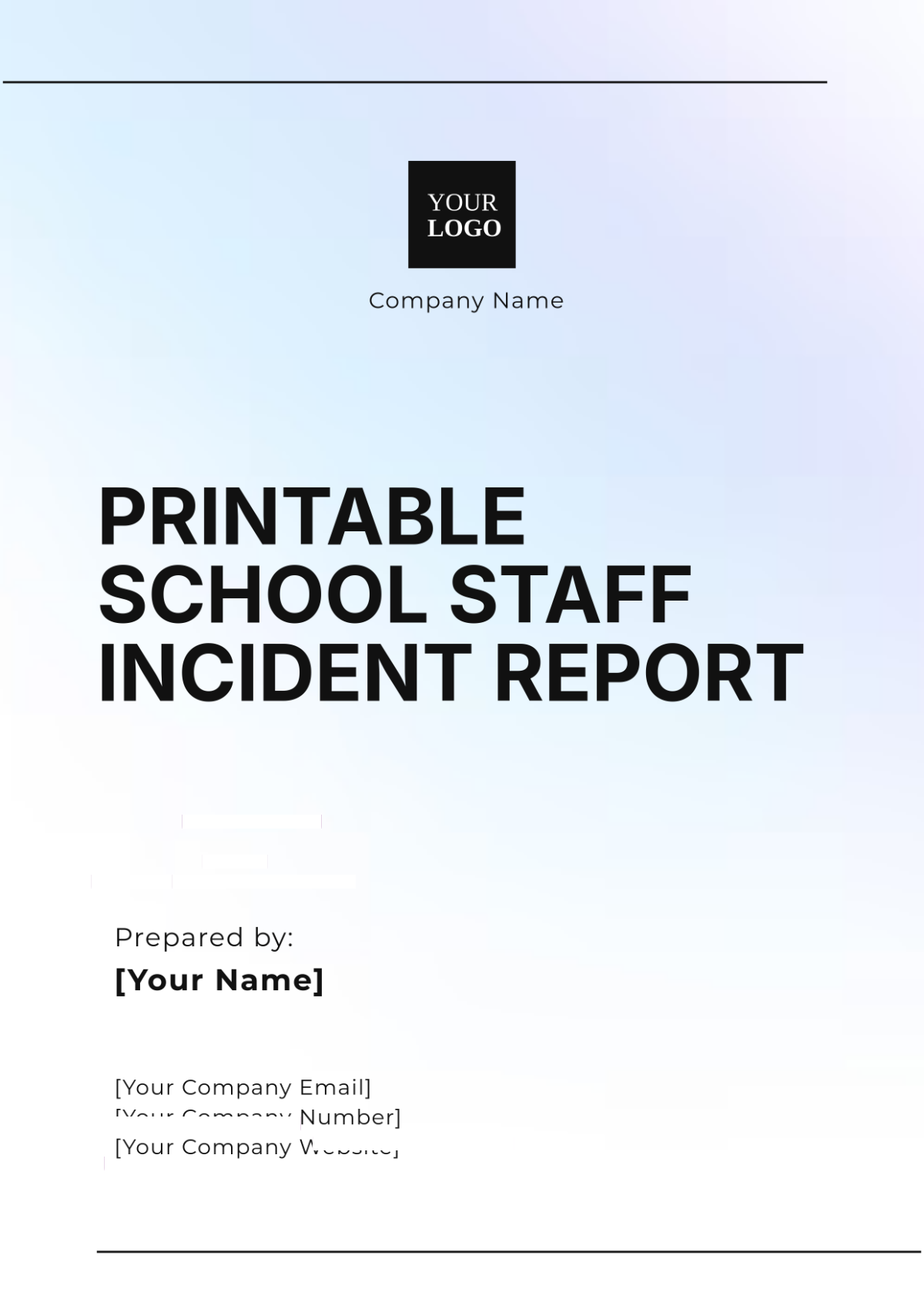 Printable School Staff Incident Report Template - Edit Online & Download