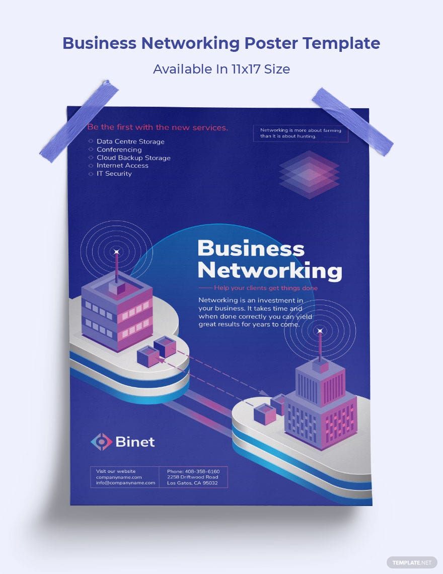 Business Networking Poster Template