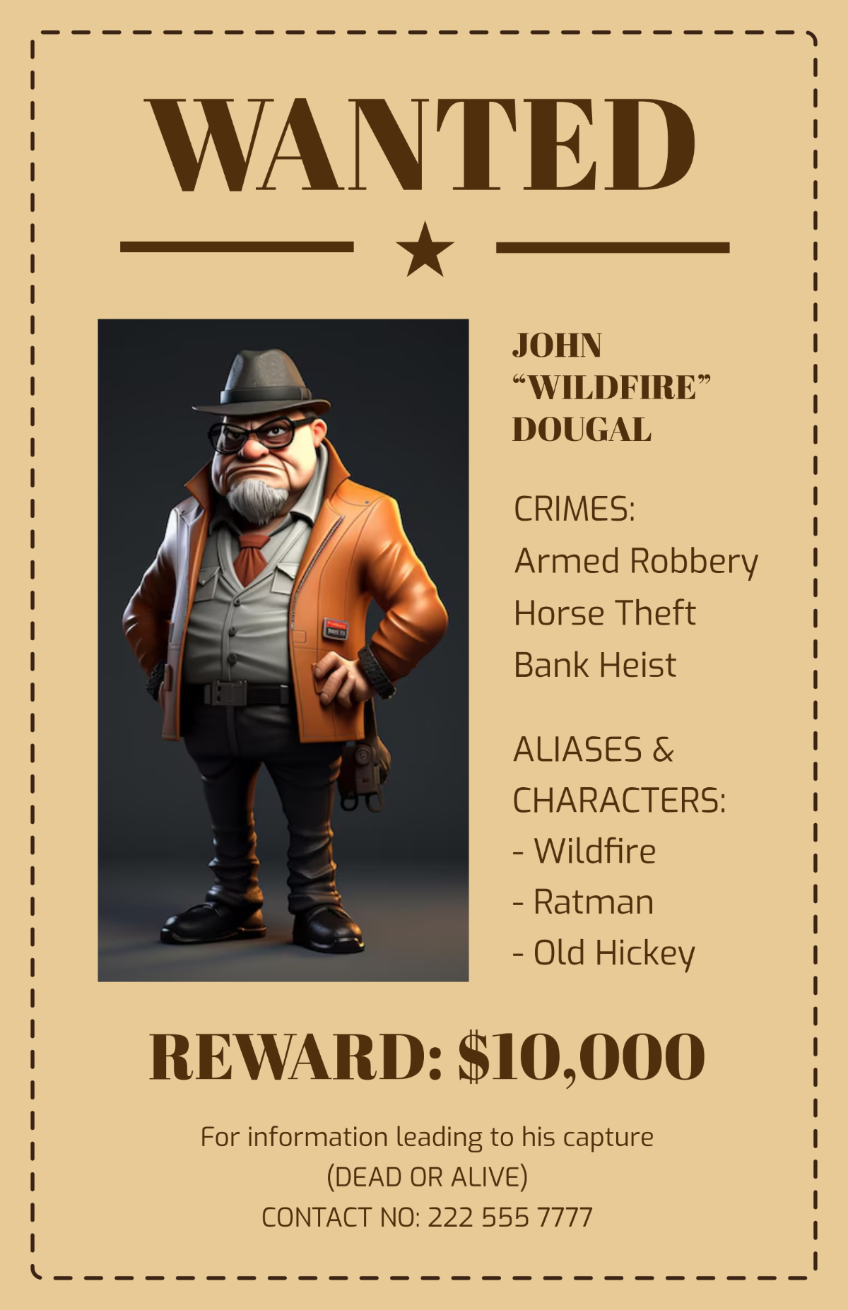 Character Wanted Poster