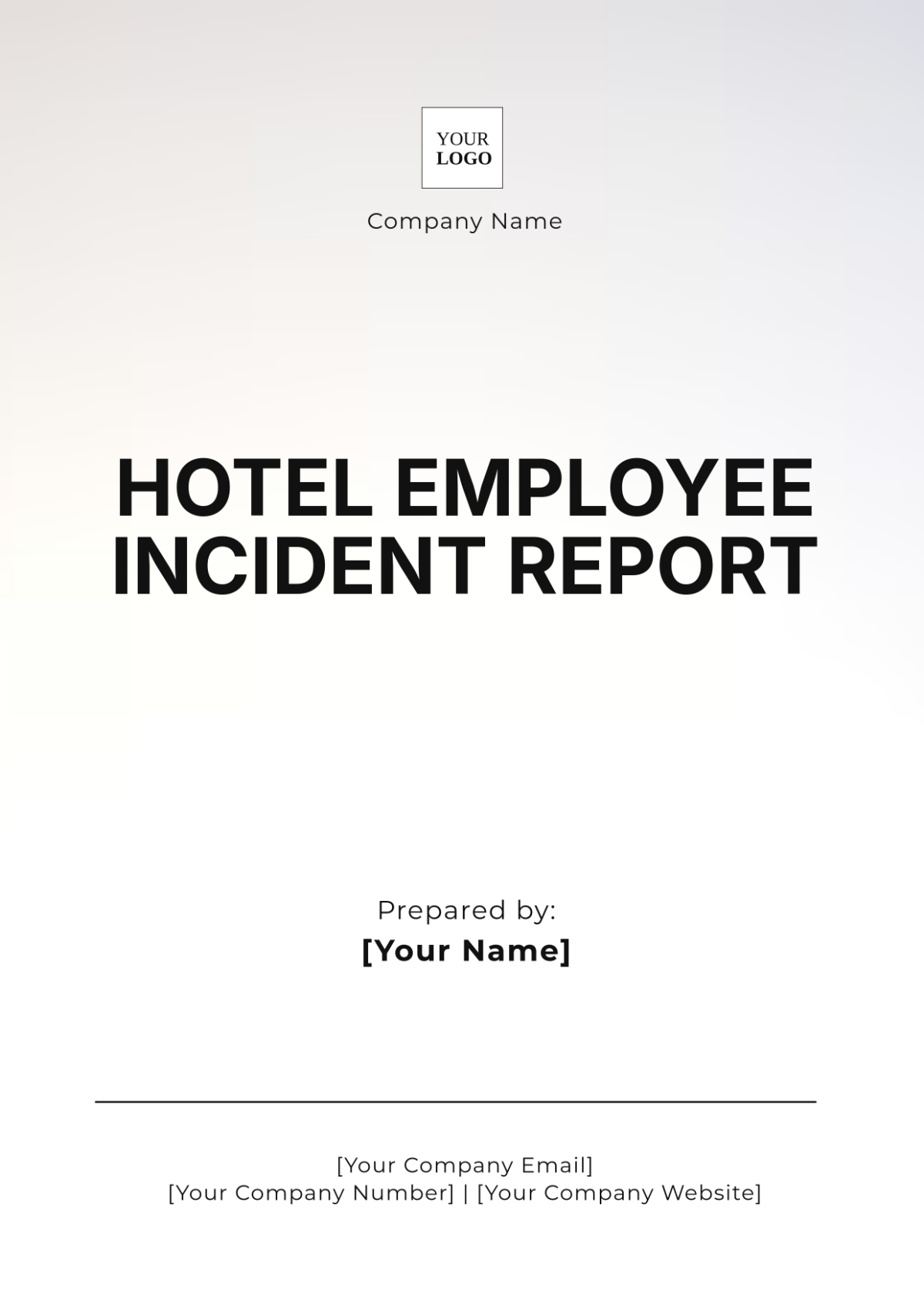 Hotel Employee Incident Report Template - Edit Online & Download