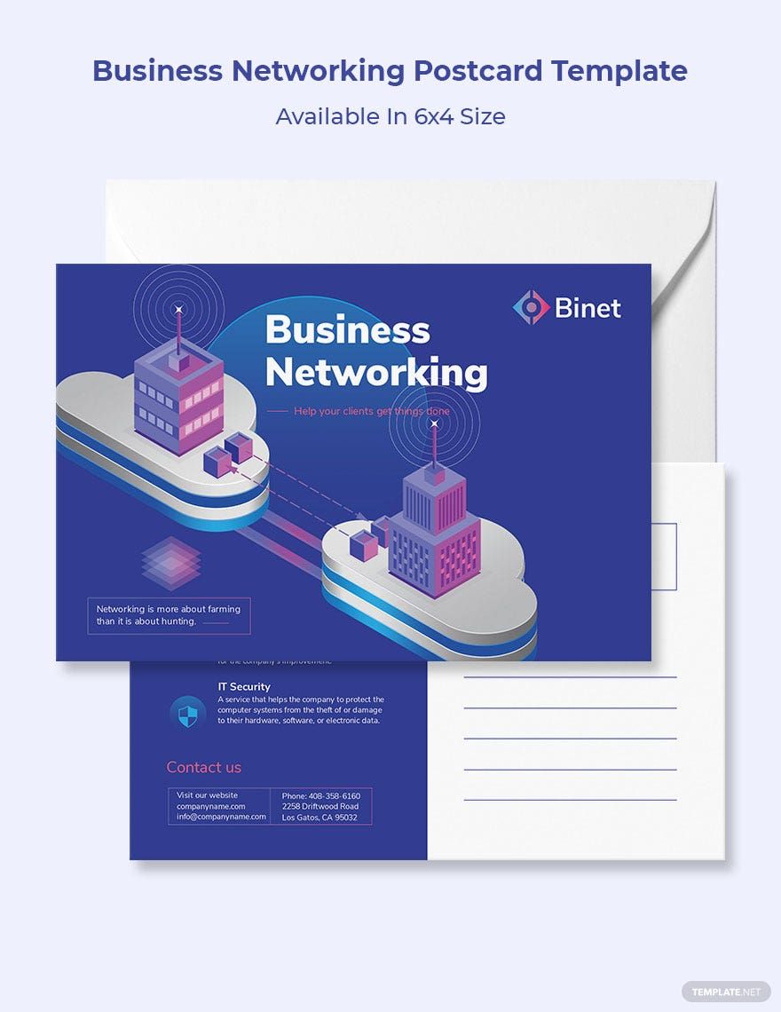 Business Networking Postcard Template