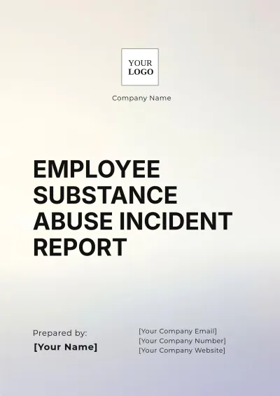 Free Employee Substance Abuse Incident Report Template to Edit Online