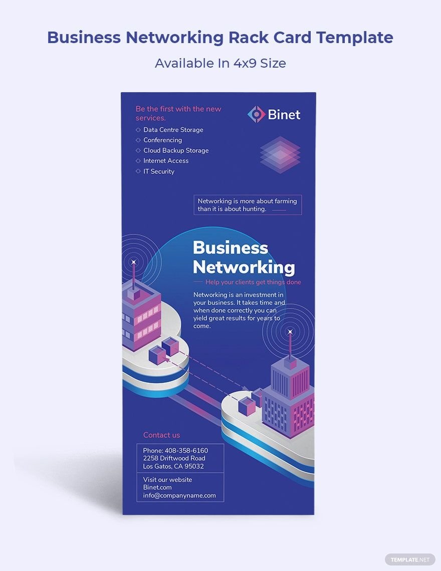 Business Networking Rack Card Template