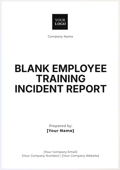 Free Blank Employee Training Incident Report Template to Edit Online