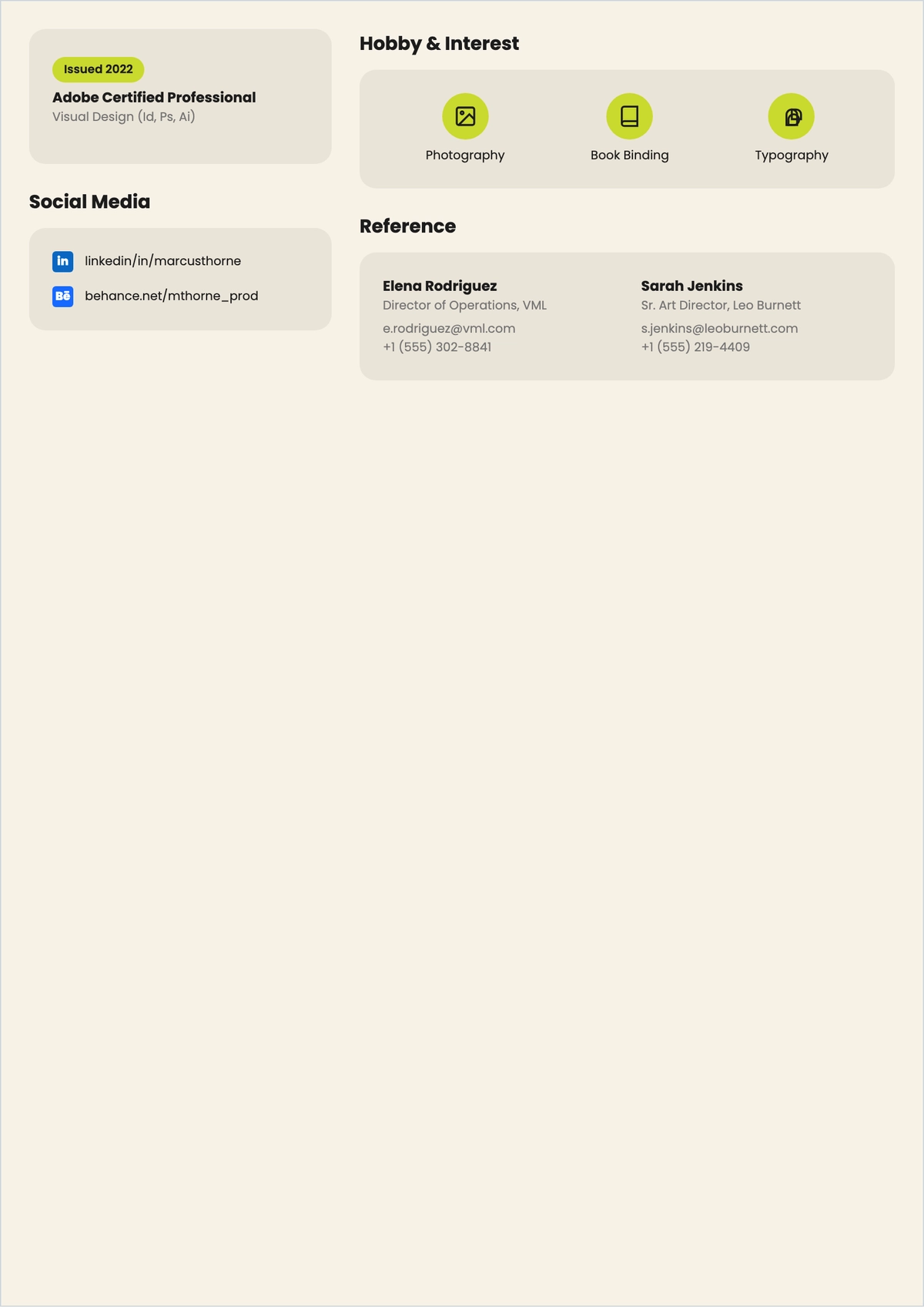 Free Production Artist ATS Resume Template, AI Resume Builder