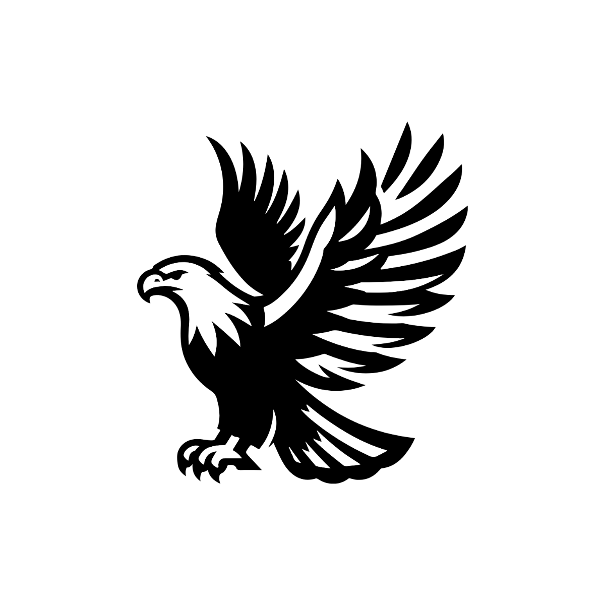 Black and White Eagle Clipart - Edit Online | Template.net