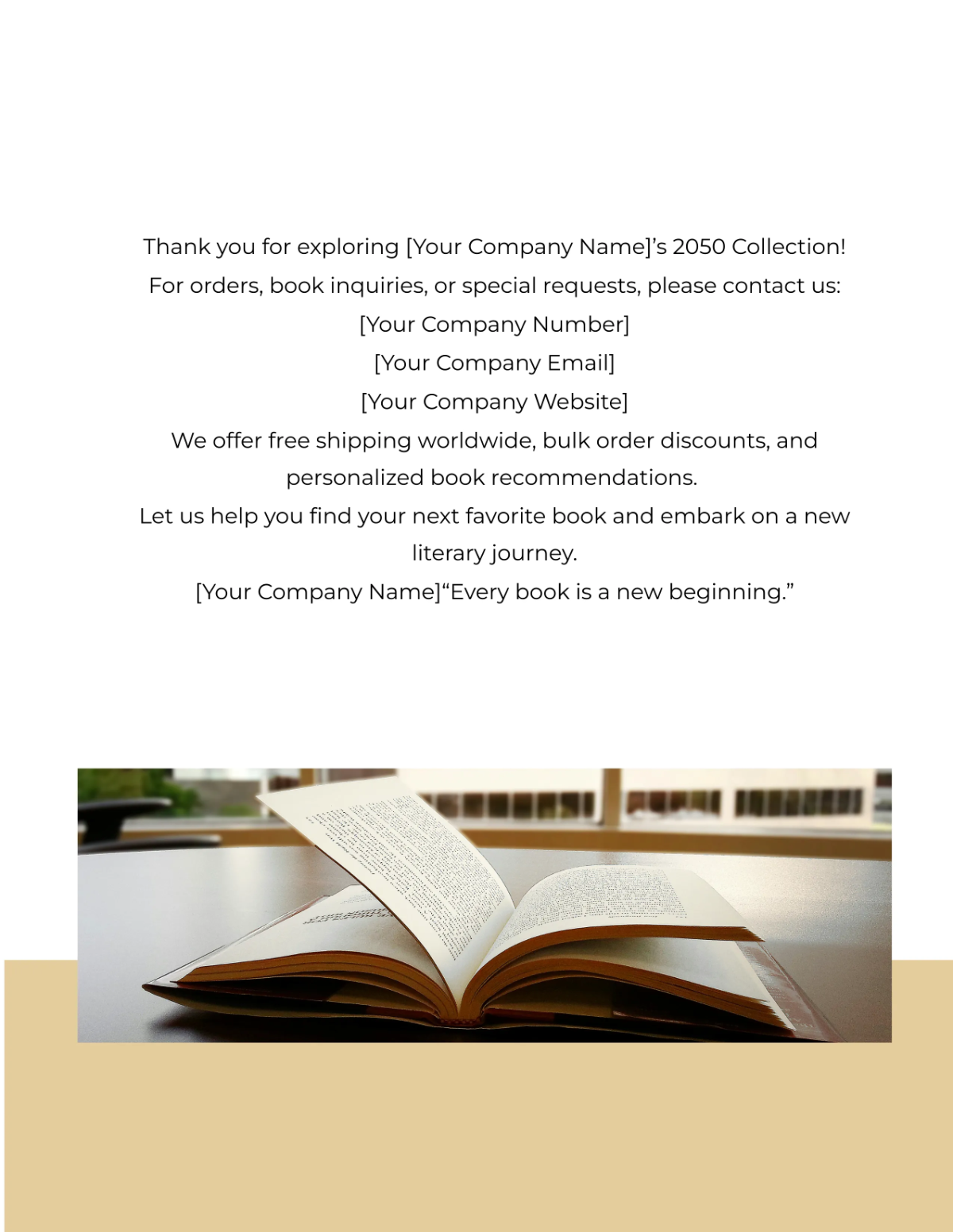 Free Bookstore Catalog Template to Edit Online