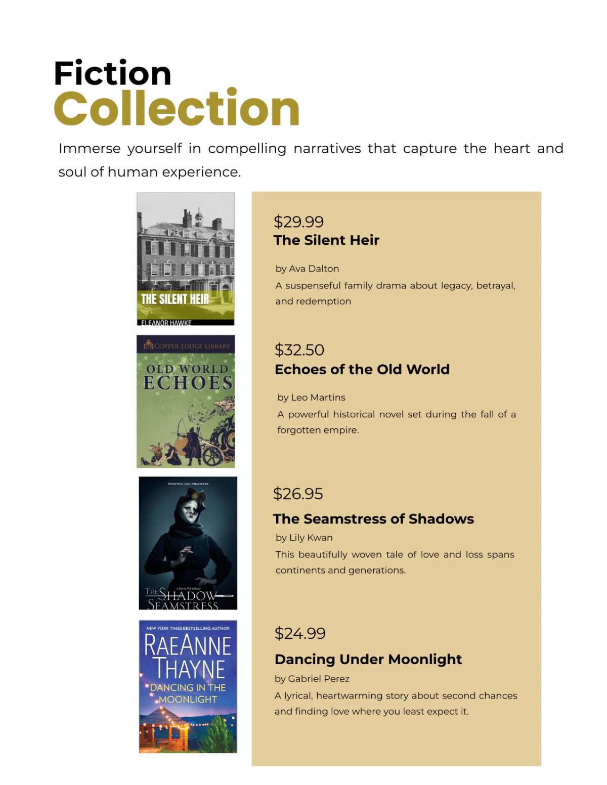 Free Bookstore Catalog Template to Edit Online