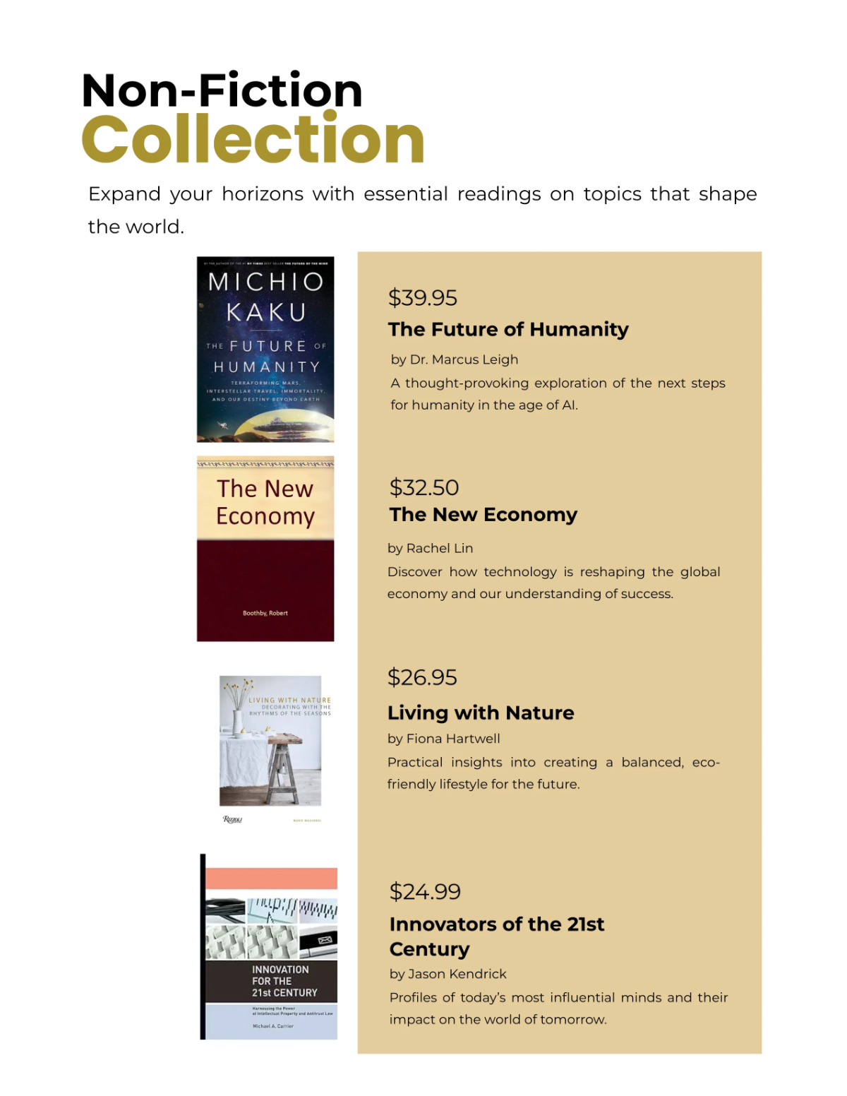 Free Bookstore Catalog Template to Edit Online
