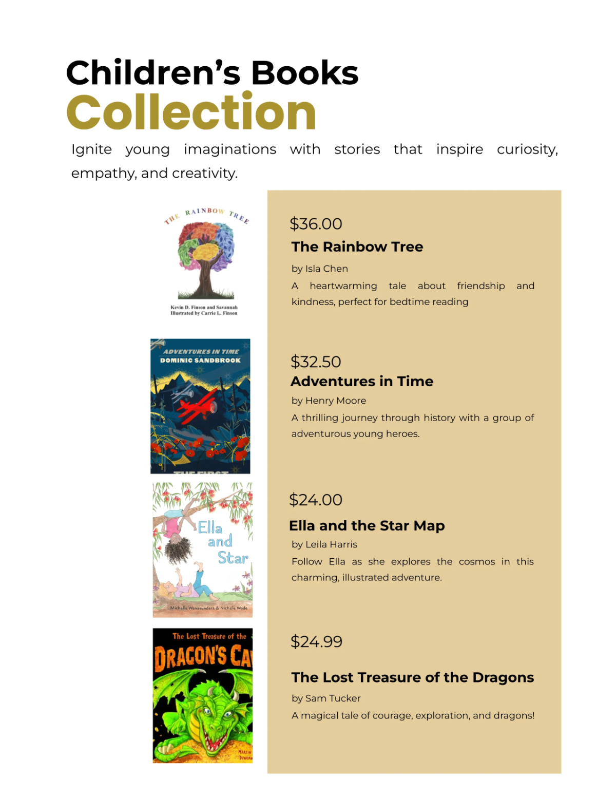 Free Bookstore Catalog Template to Edit Online