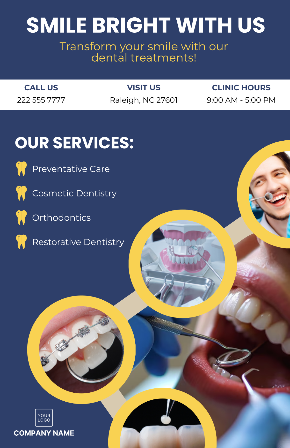 Dental Clinic Poster Template - Download | Template.net