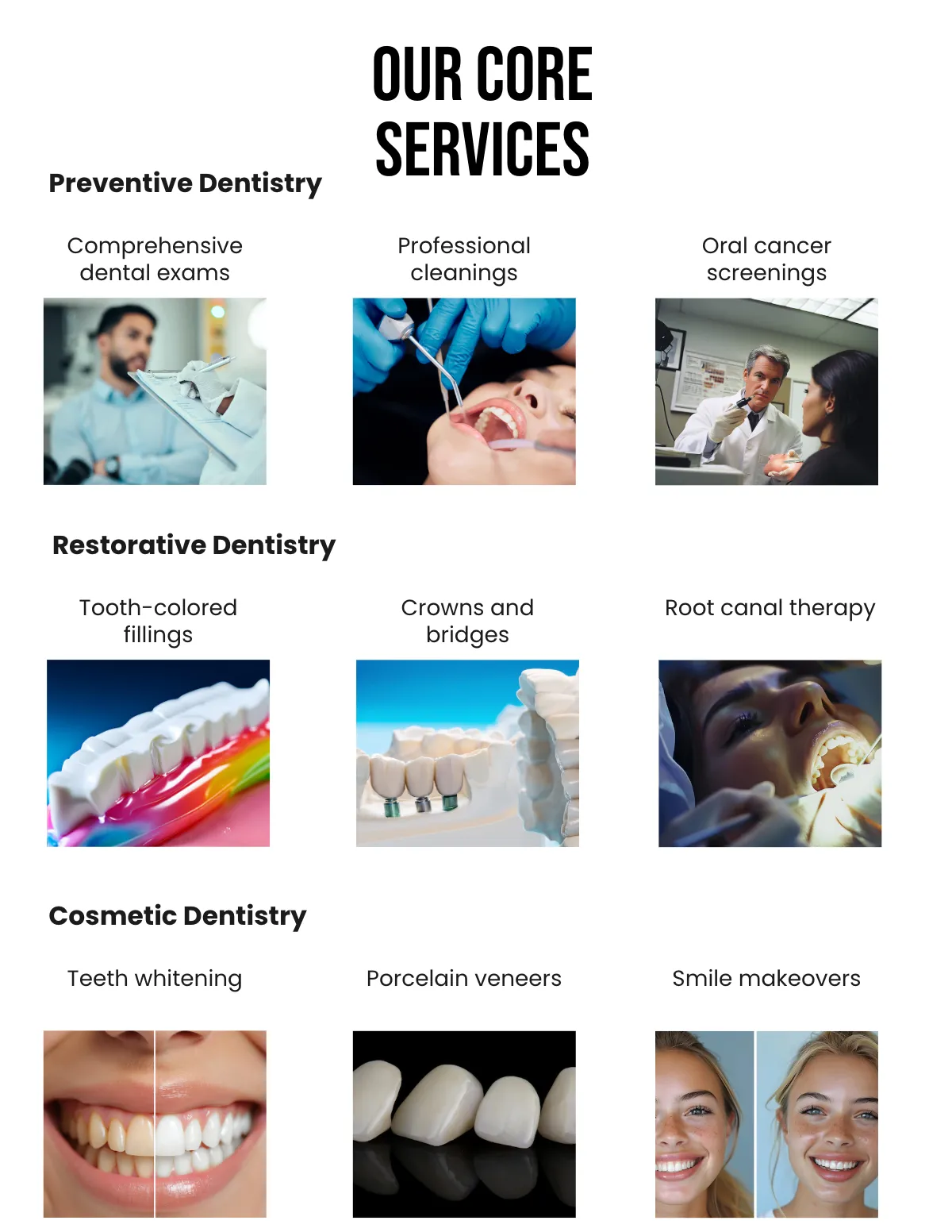 Free Dental Clinic Portfolio Template to Edit Online
