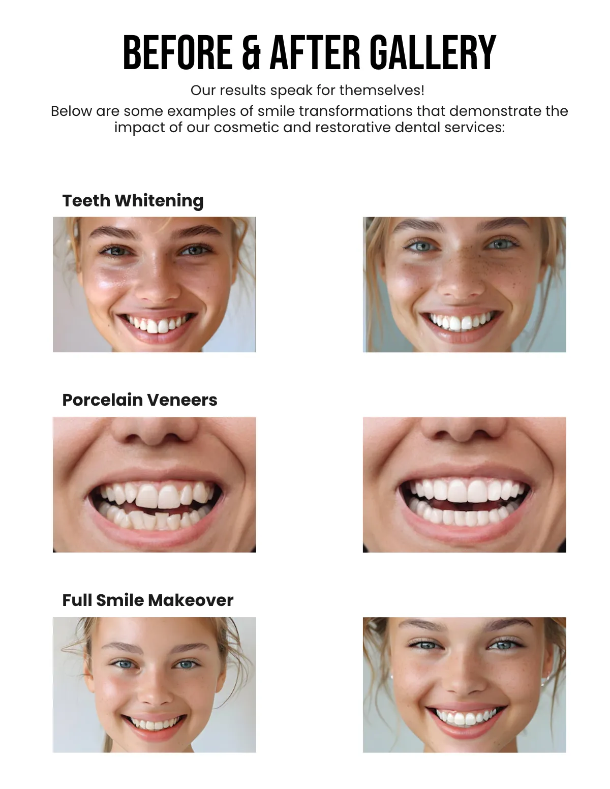 Free Dental Clinic Portfolio Template to Edit Online