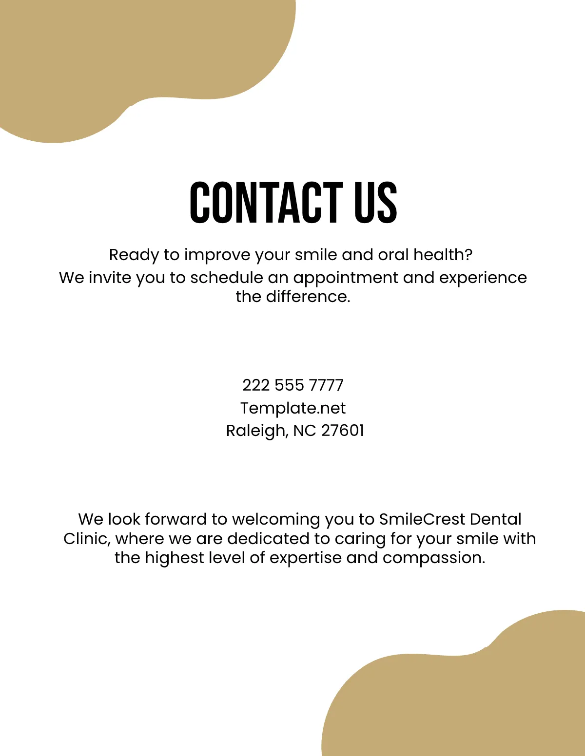 Free Dental Clinic Portfolio Template to Edit Online