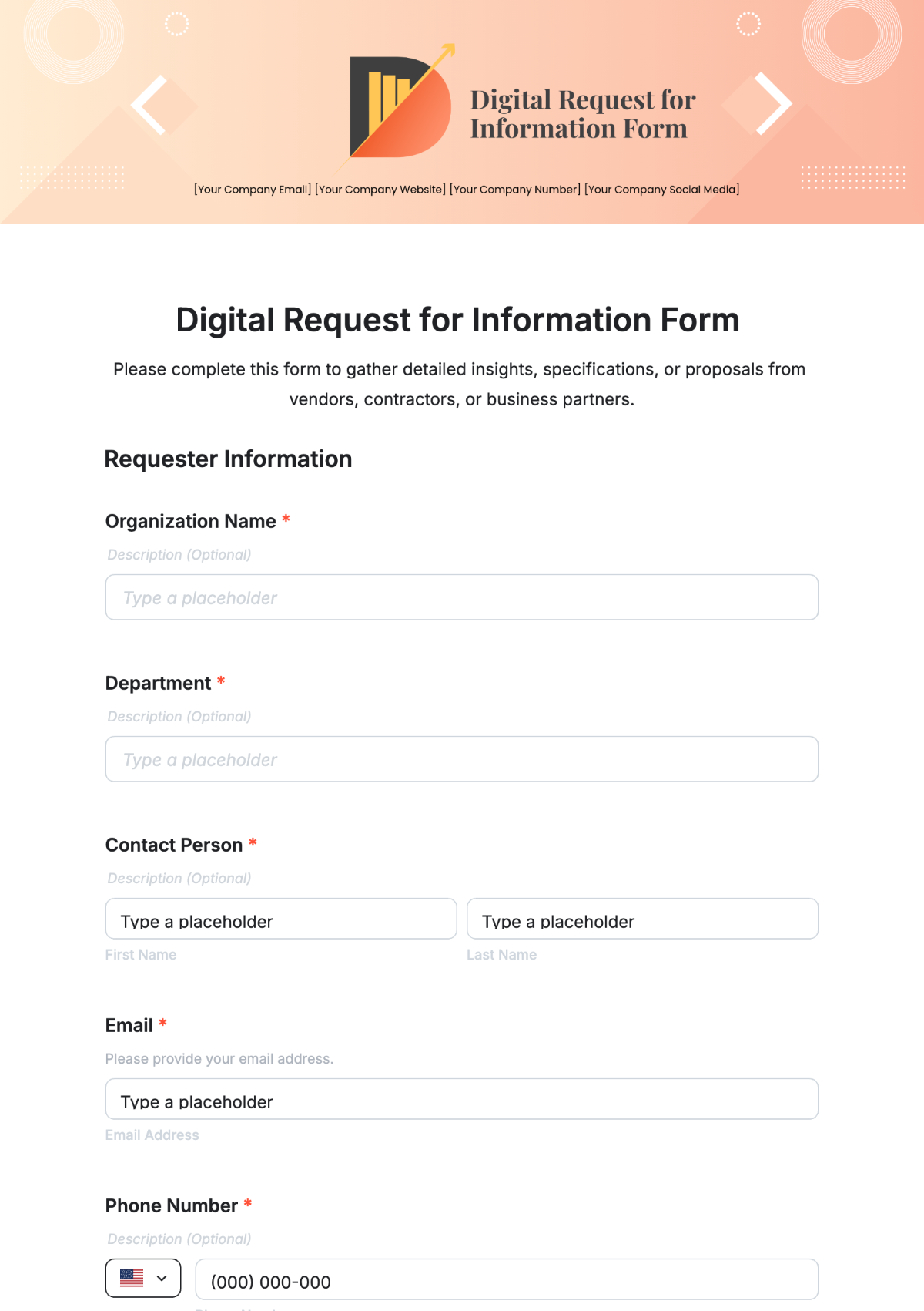 Digital Request for Information Form Template - Edit Online & Download