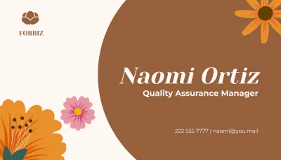 Free Floral Business Card Template to Edit Online
