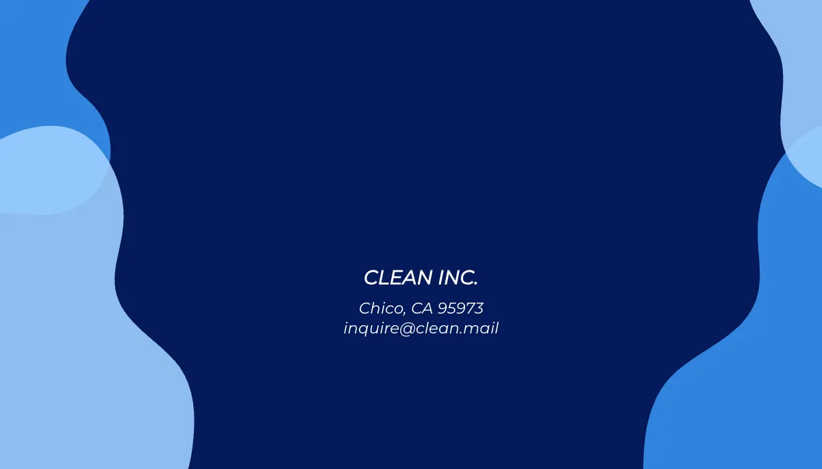 Free Cleaning Business Card Template to Edit Online