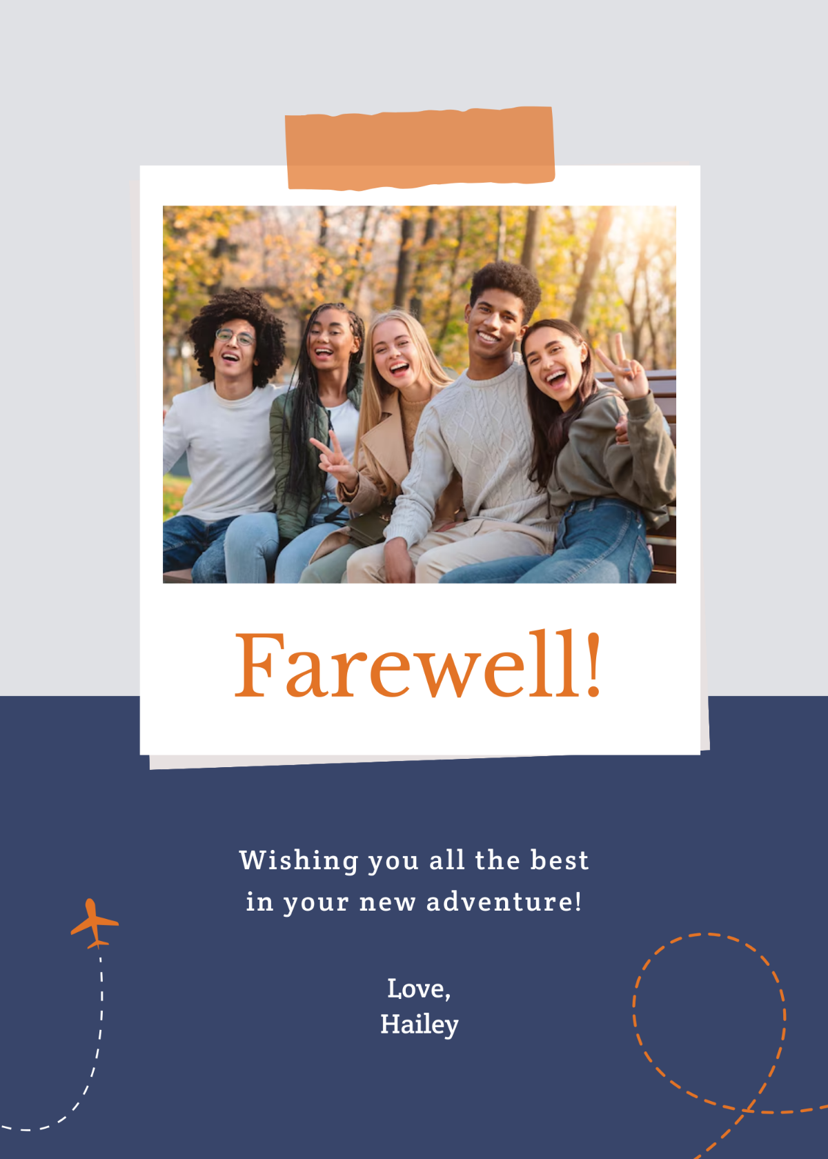 Farewell Card Template - Edit Online & Download