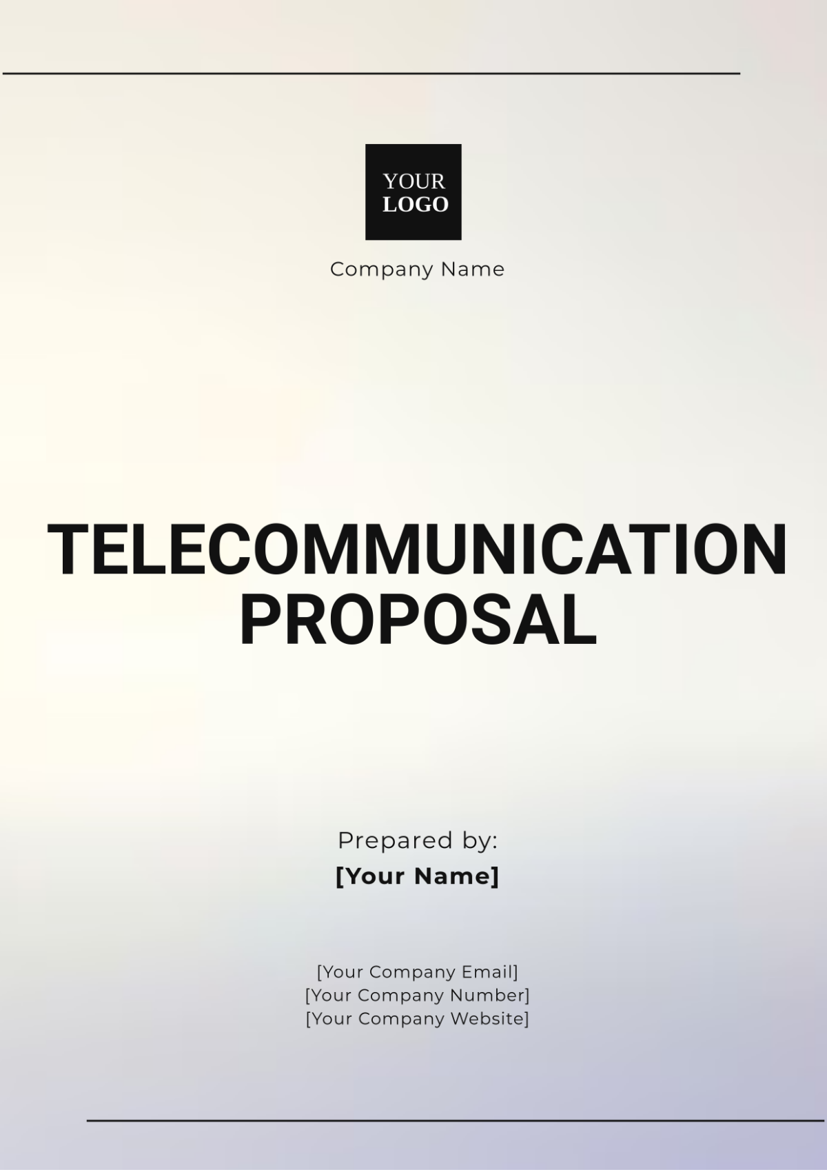 Telecommunication Proposal Template - Edit Online & Download