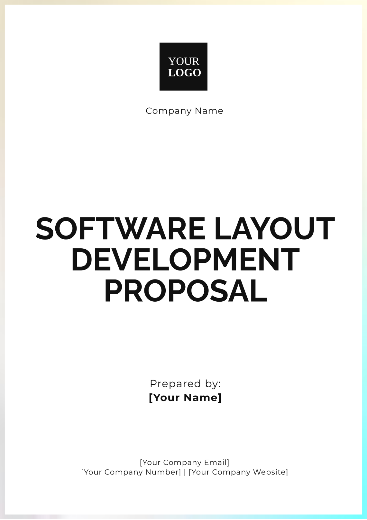 Software Layout Development Proposal Template - Edit Online & Download