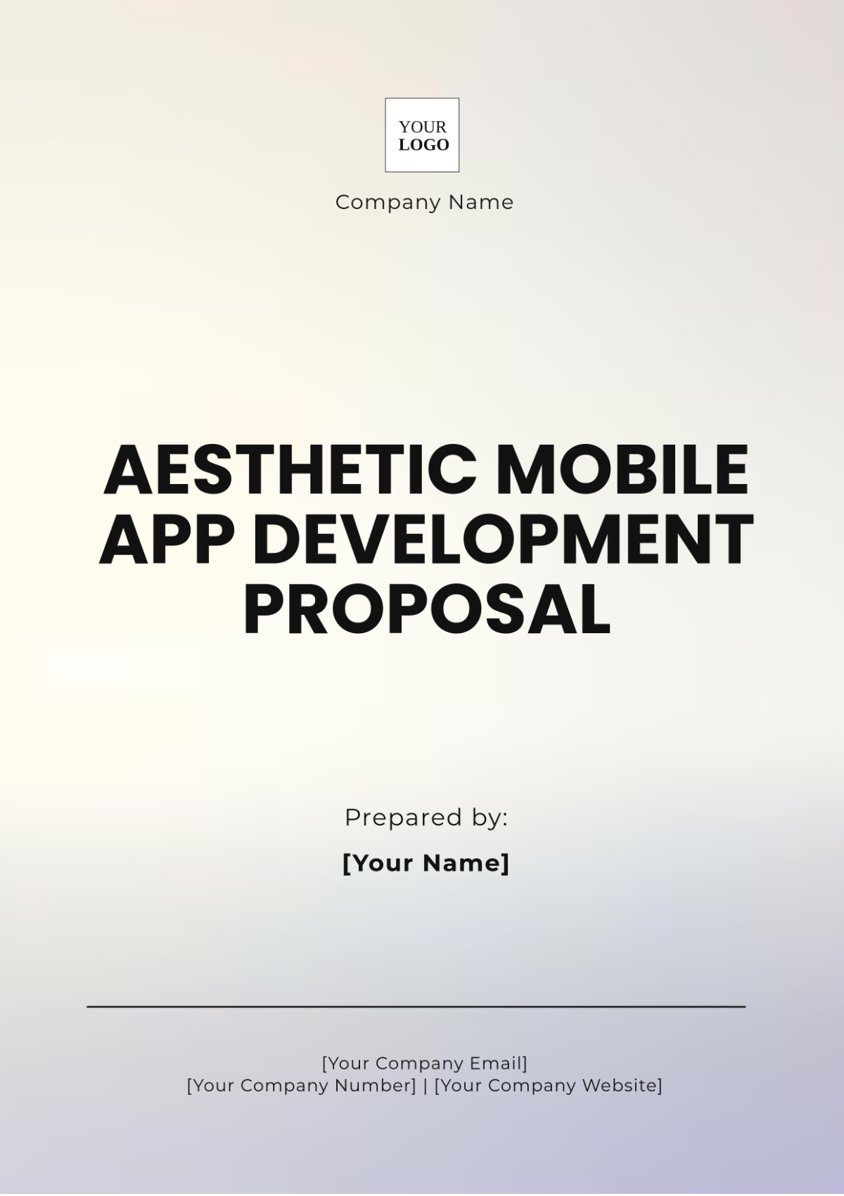 Aesthetic Mobile App Development Proposal Template - Edit Online & Download