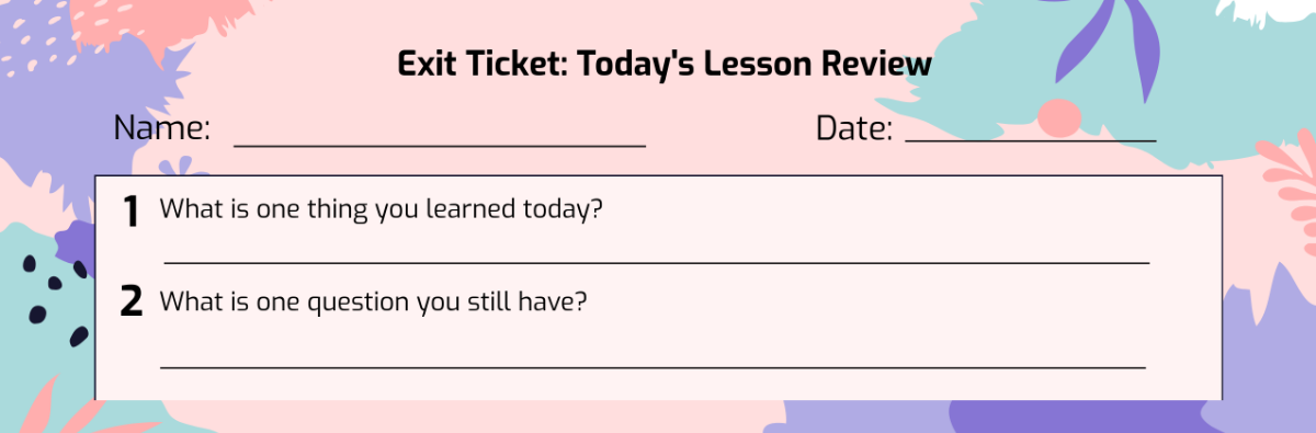 Exit Ticket Template - Edit Online | Template.net