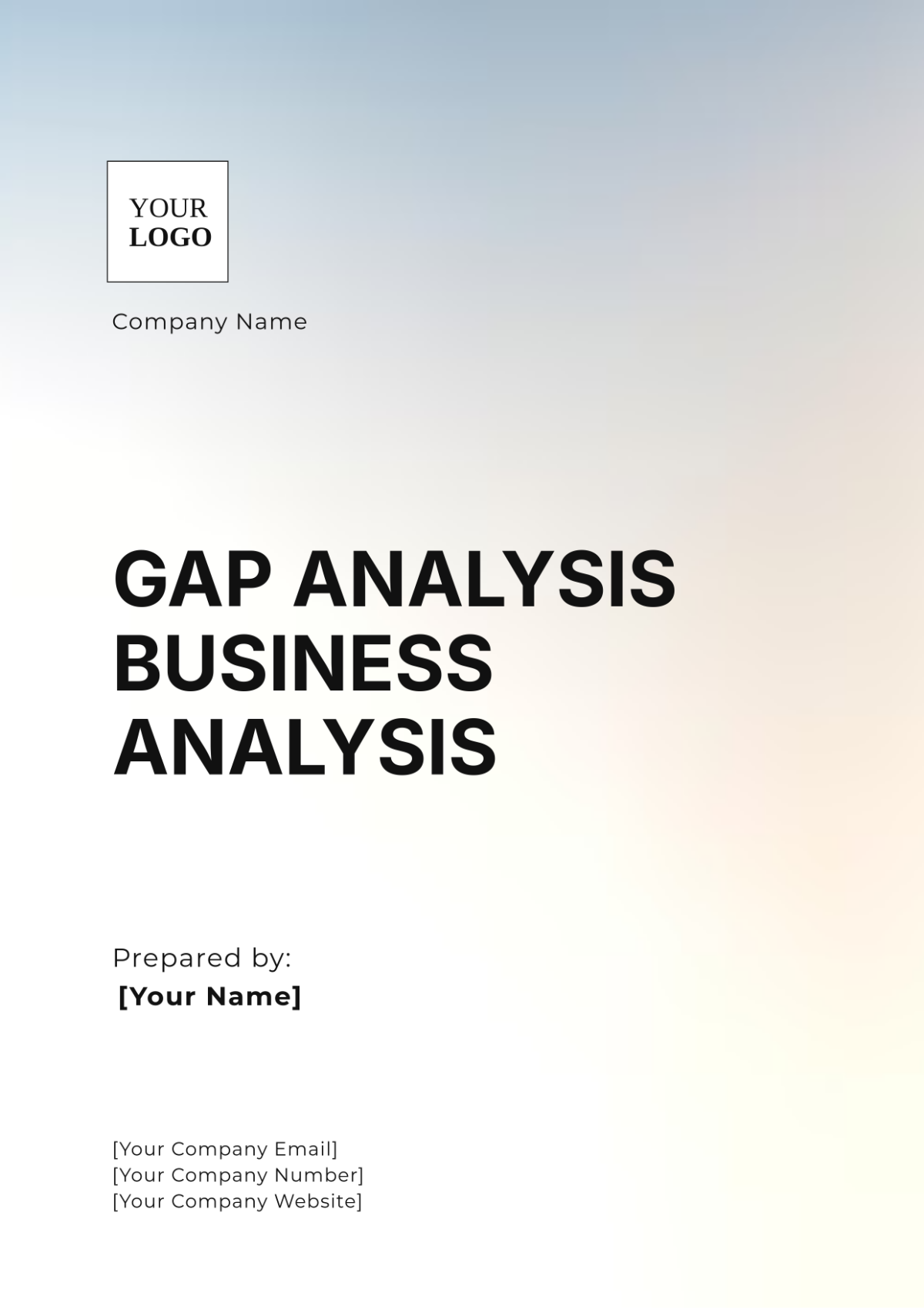 Gap Analysis Business Analysis Template - Edit Online & Download