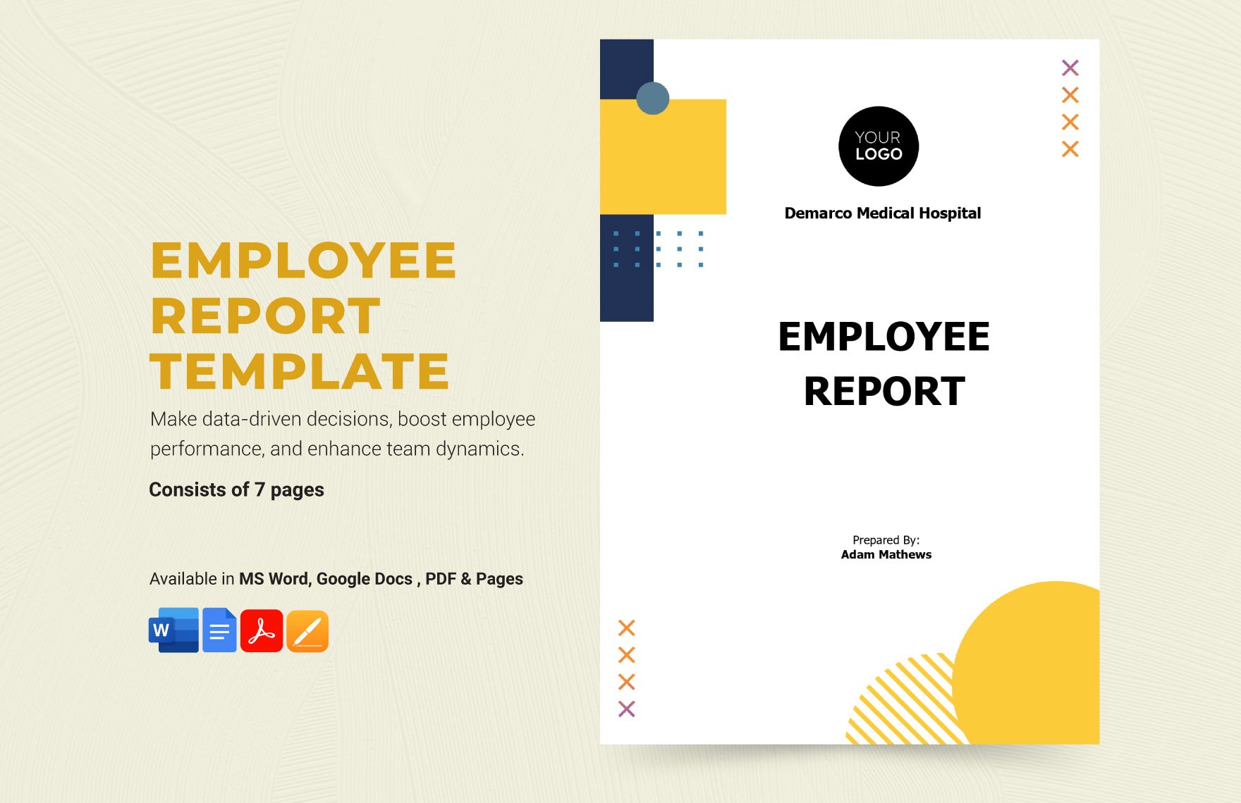 Employee Report Template in Word, Google Docs, PDF, Apple Pages