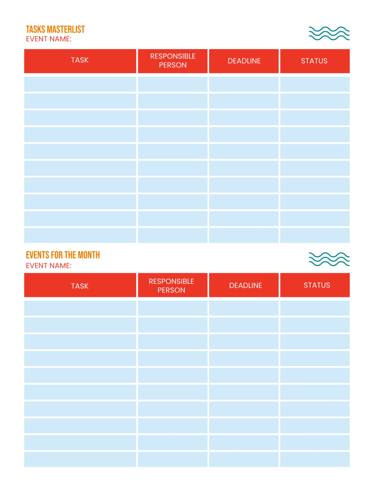 Free Charity Planner Template to Edit Online