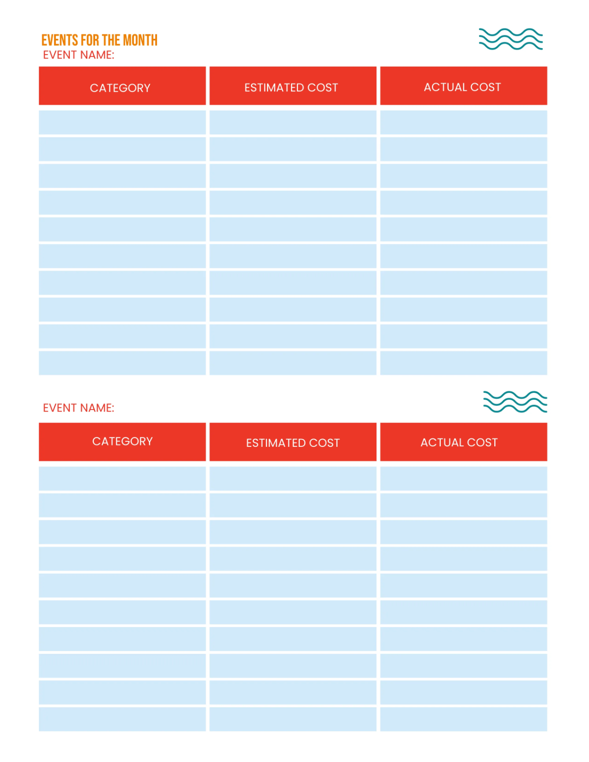 Free Charity Planner Template to Edit Online