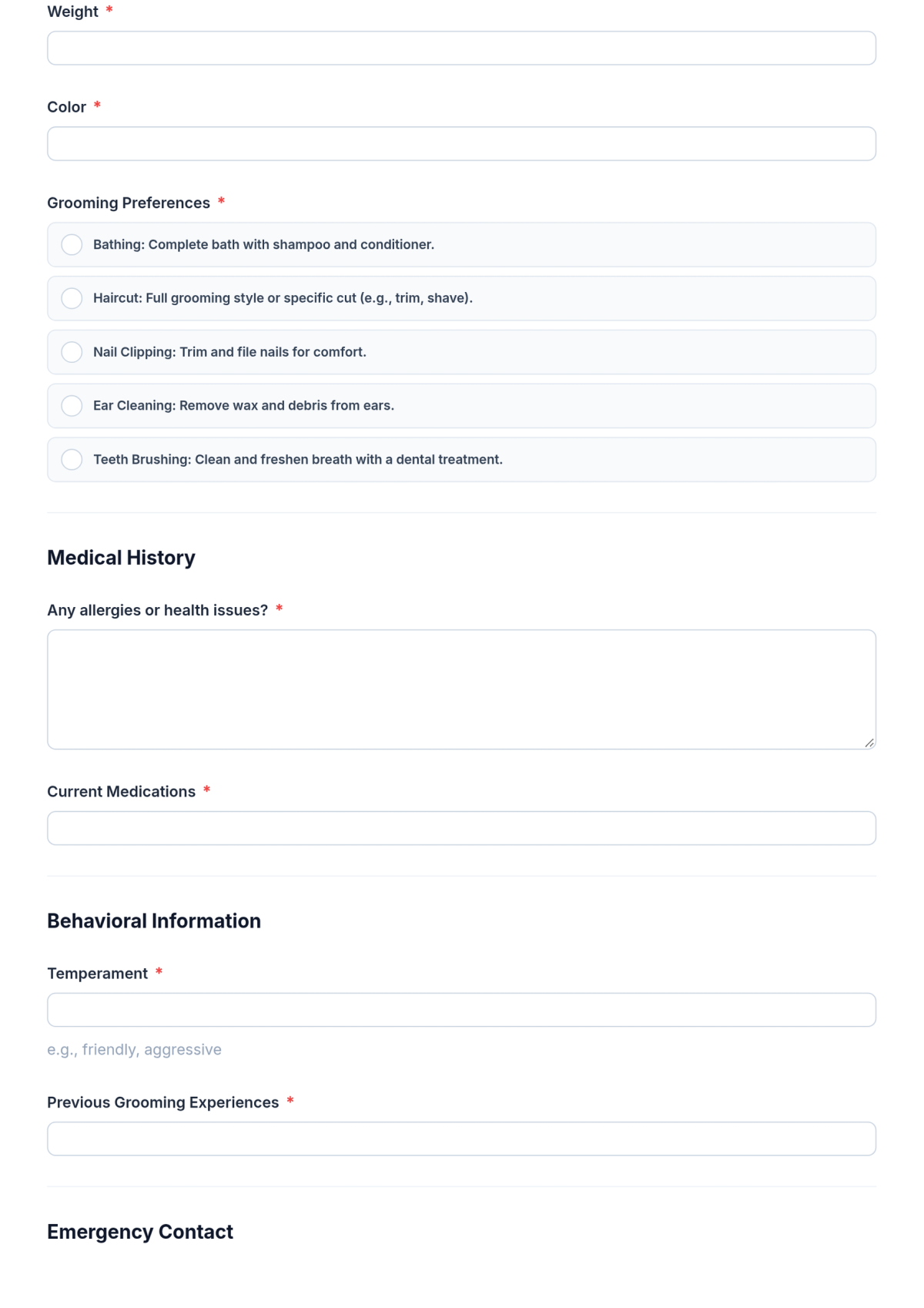 Free Dog Grooming Client Form Template & AI Maker Free Dog Grooming Client Form Template & AI Maker