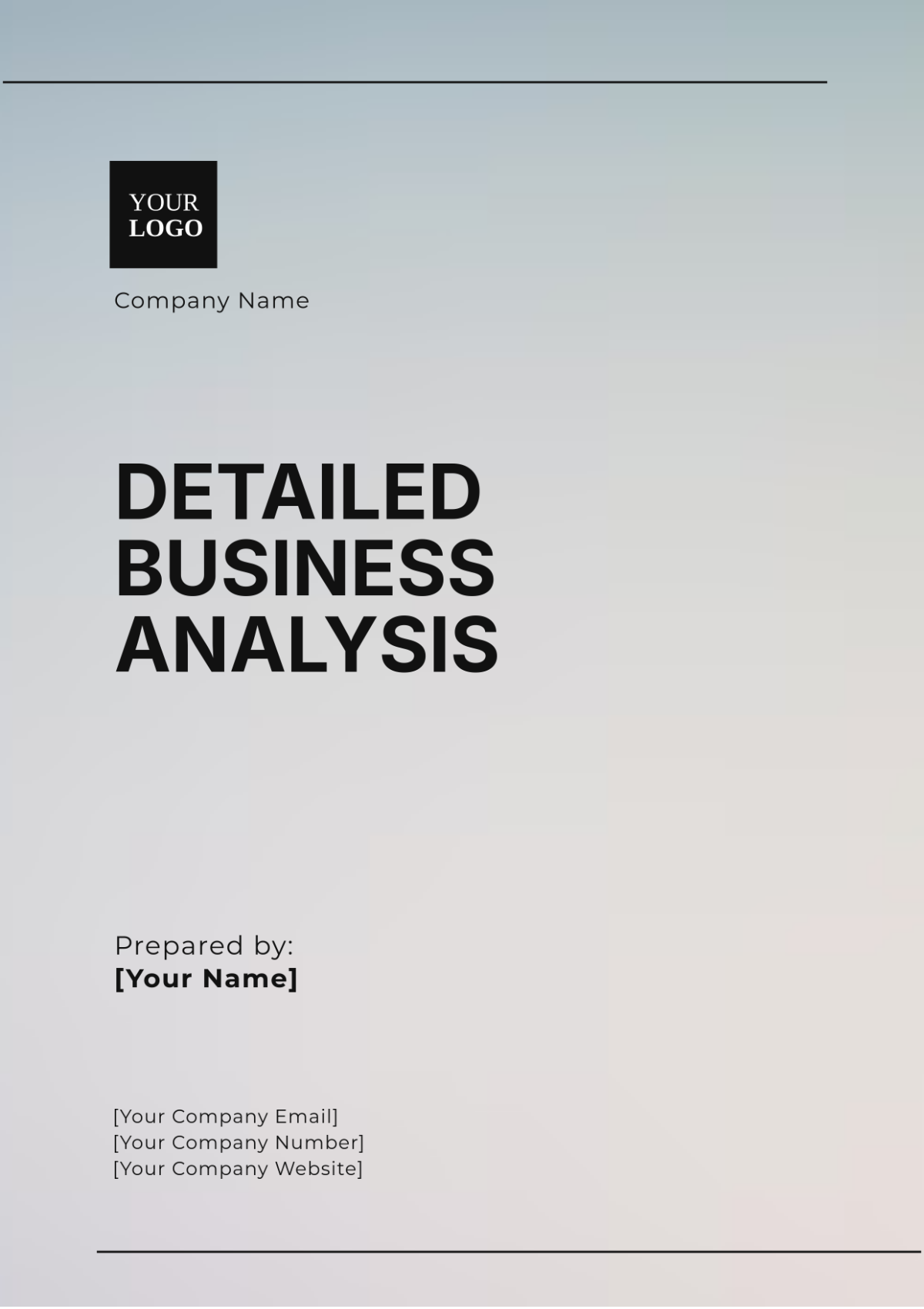 Detailed Business Analysis Template - Edit Online & Download