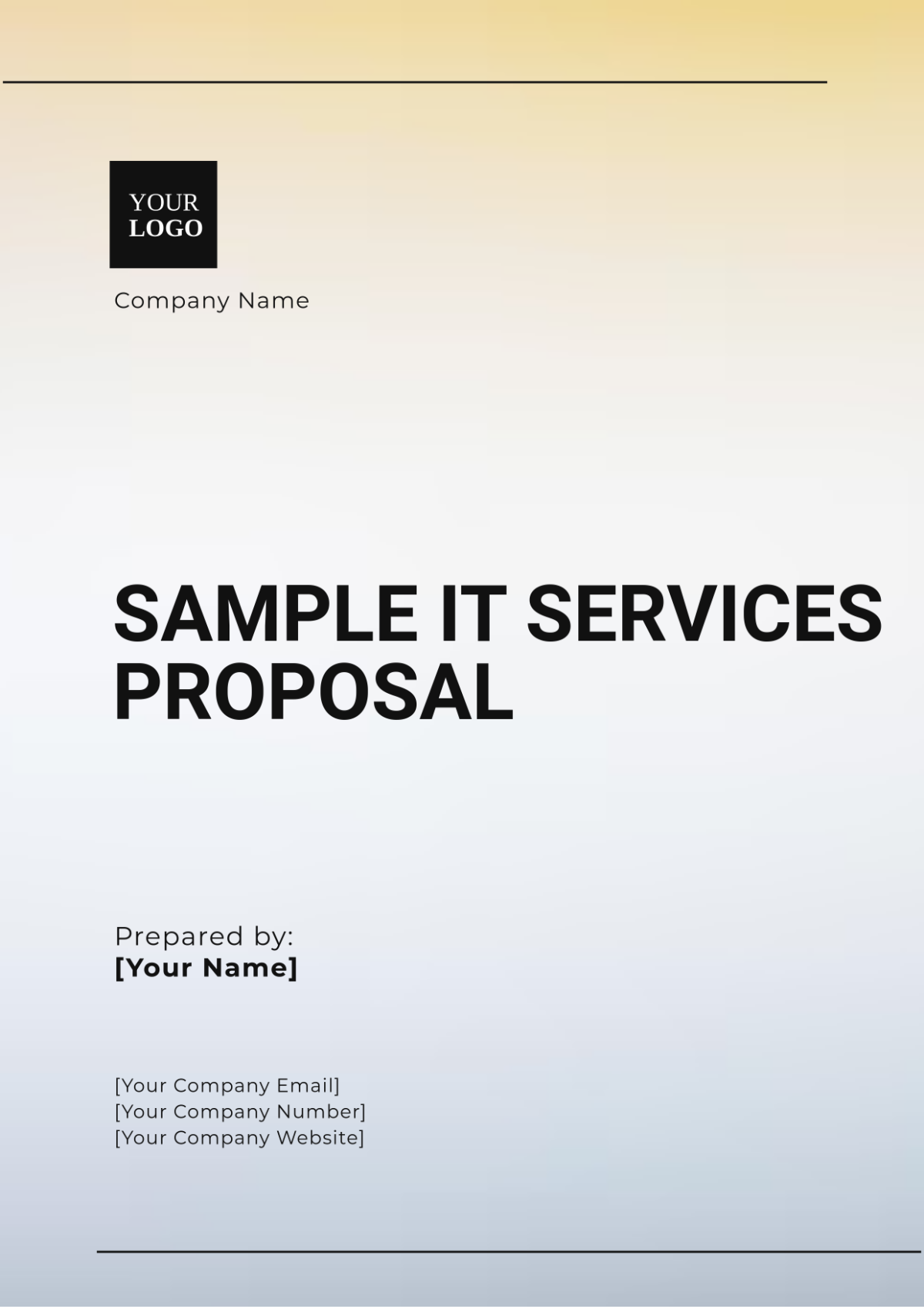 Sample IT Services Proposal Template - Edit Online & Download