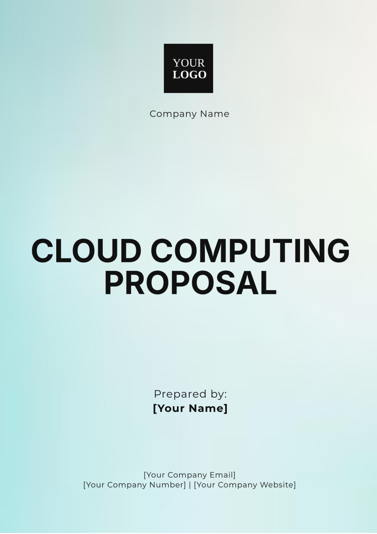 Cloud Computing Proposal Template - Edit Online & Download