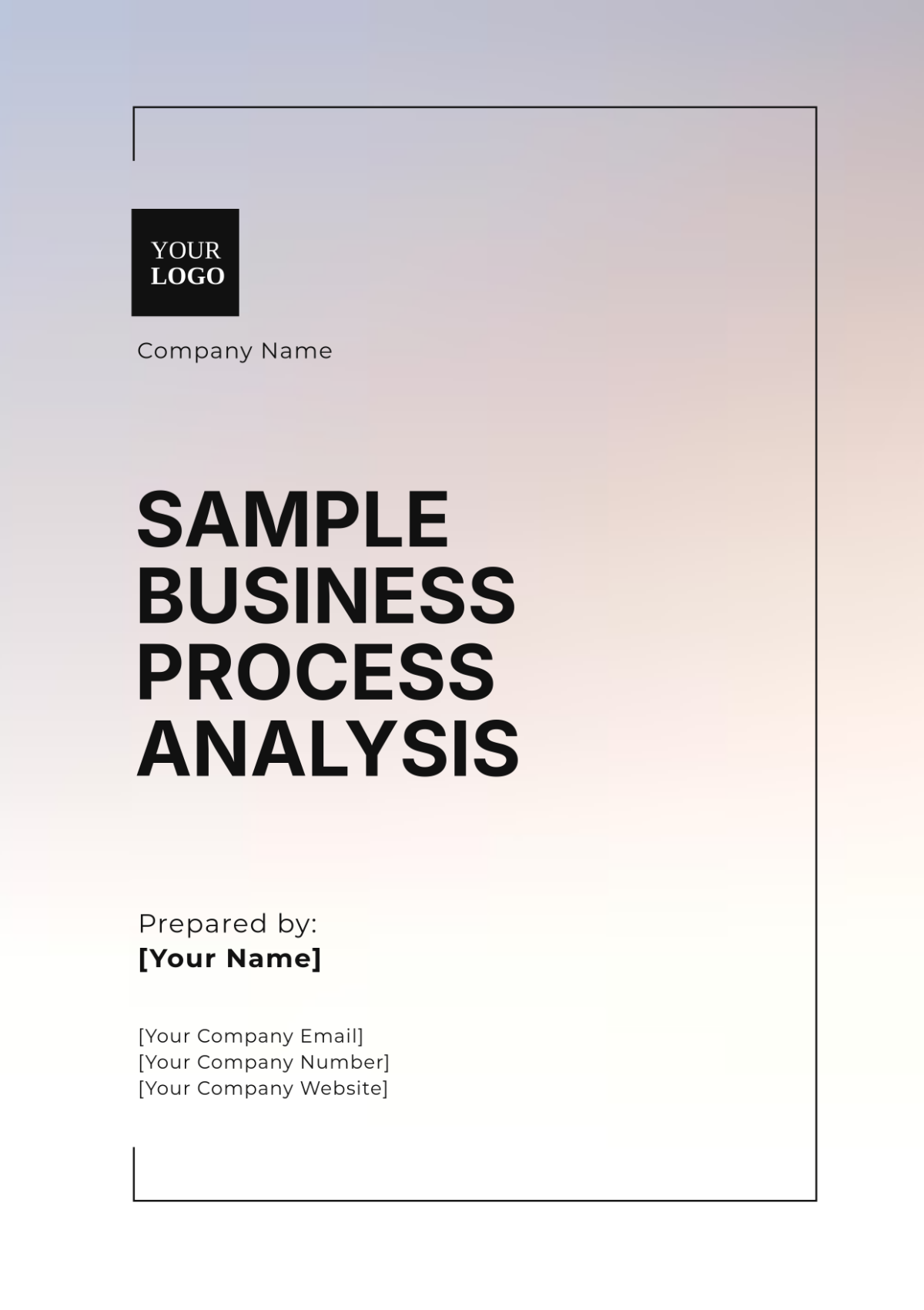 Sample Business Process Analysis Template - Edit Online & Download