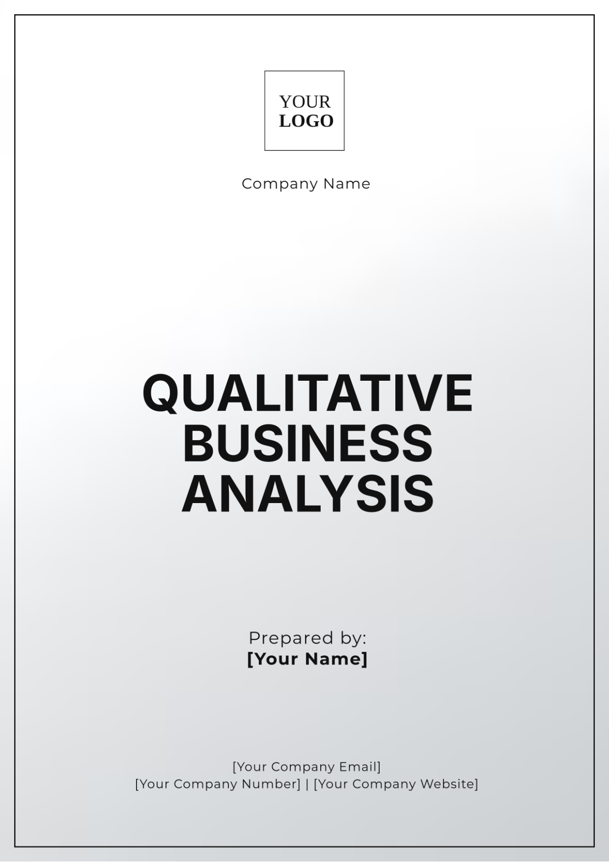 Qualitative Business Analysis Template - Edit Online & Download