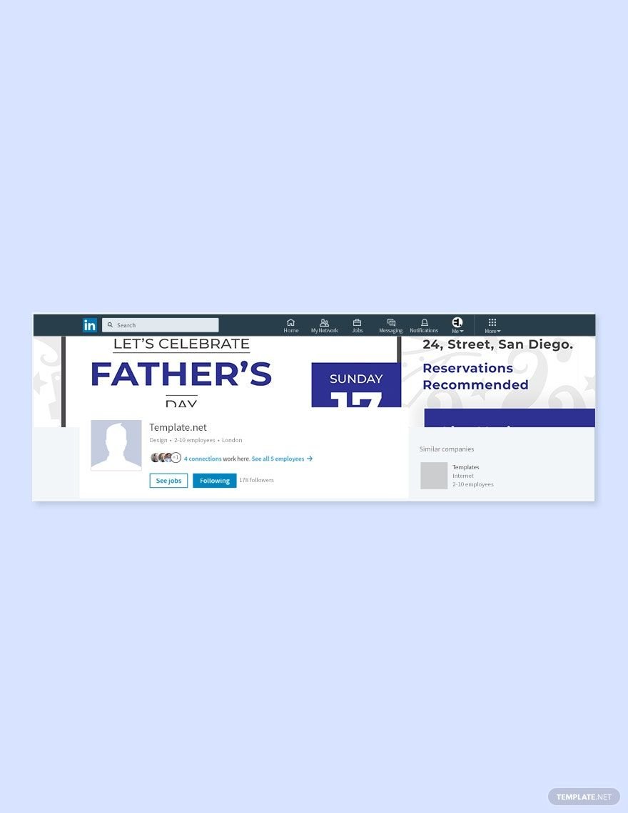 Father's Day LinkedIn Company Cover Template
