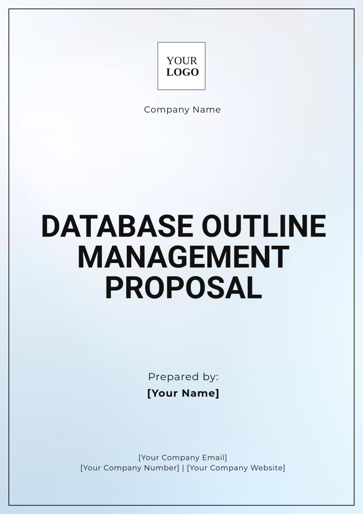 Database Outline Management Proposal Template - Edit Online & Download