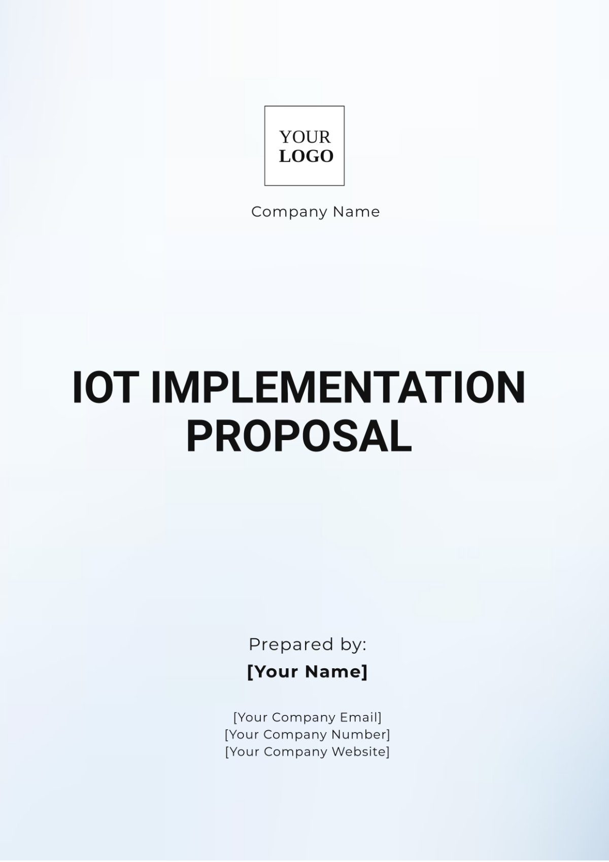 IoT Implementation Proposal Template - Edit Online & Download