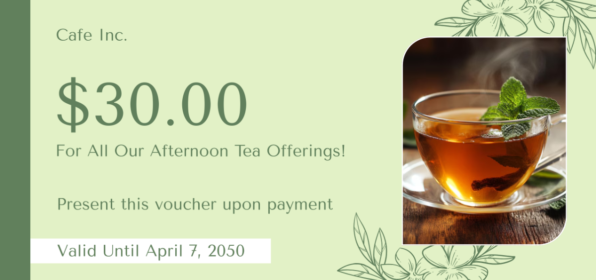 Afternoon Tea Voucher Template - Edit Online & Download