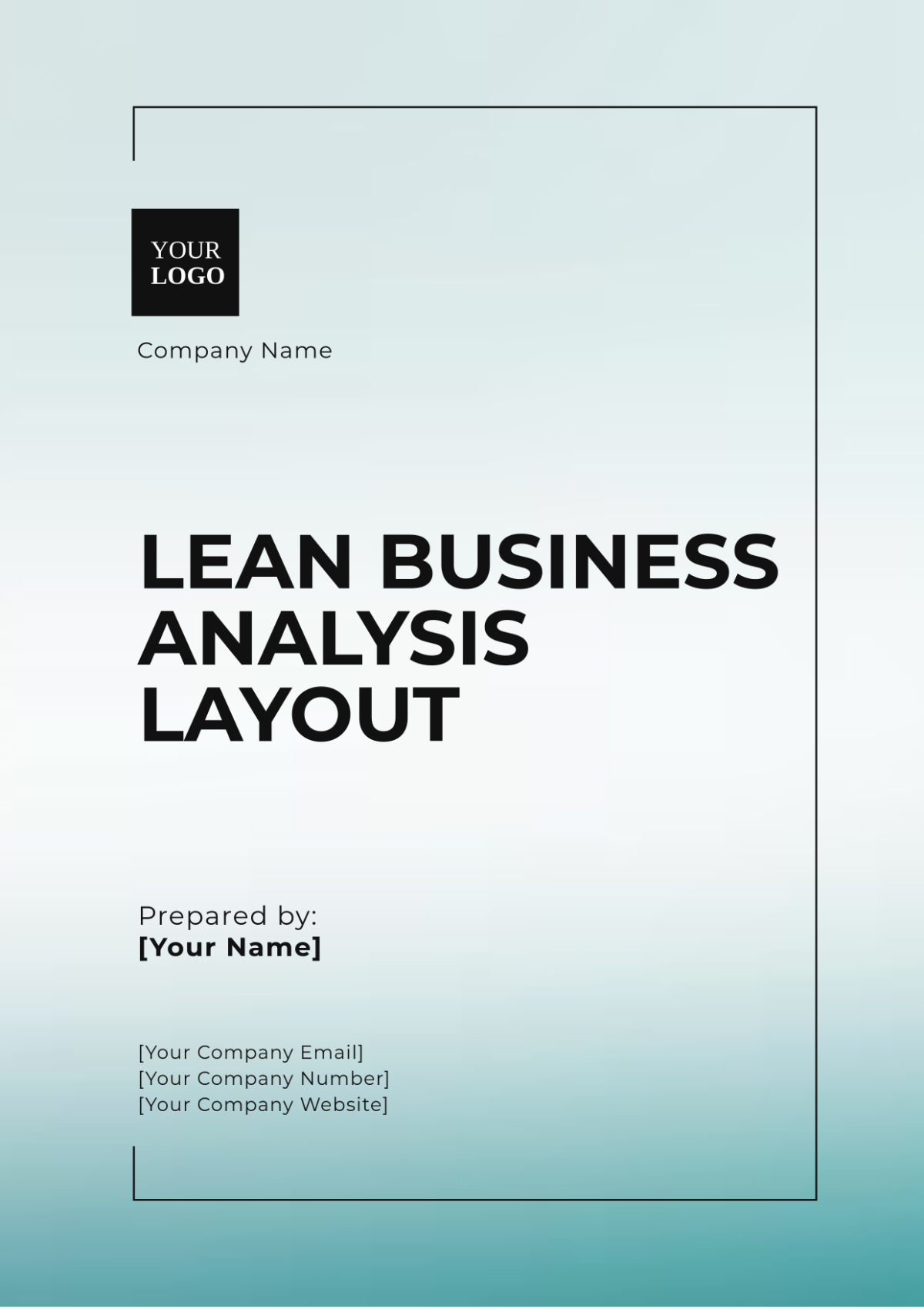 Lean Business Analysis Layout Template - Edit Online & Download