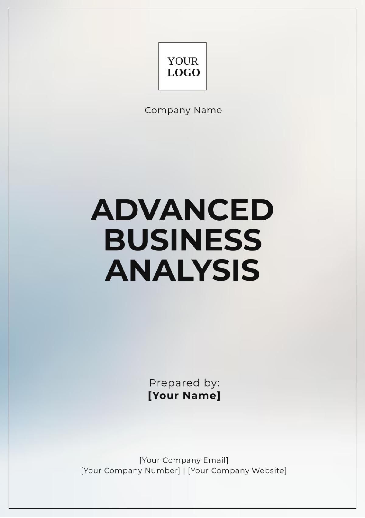 Advanced Business Analysis Template - Edit Online & Download