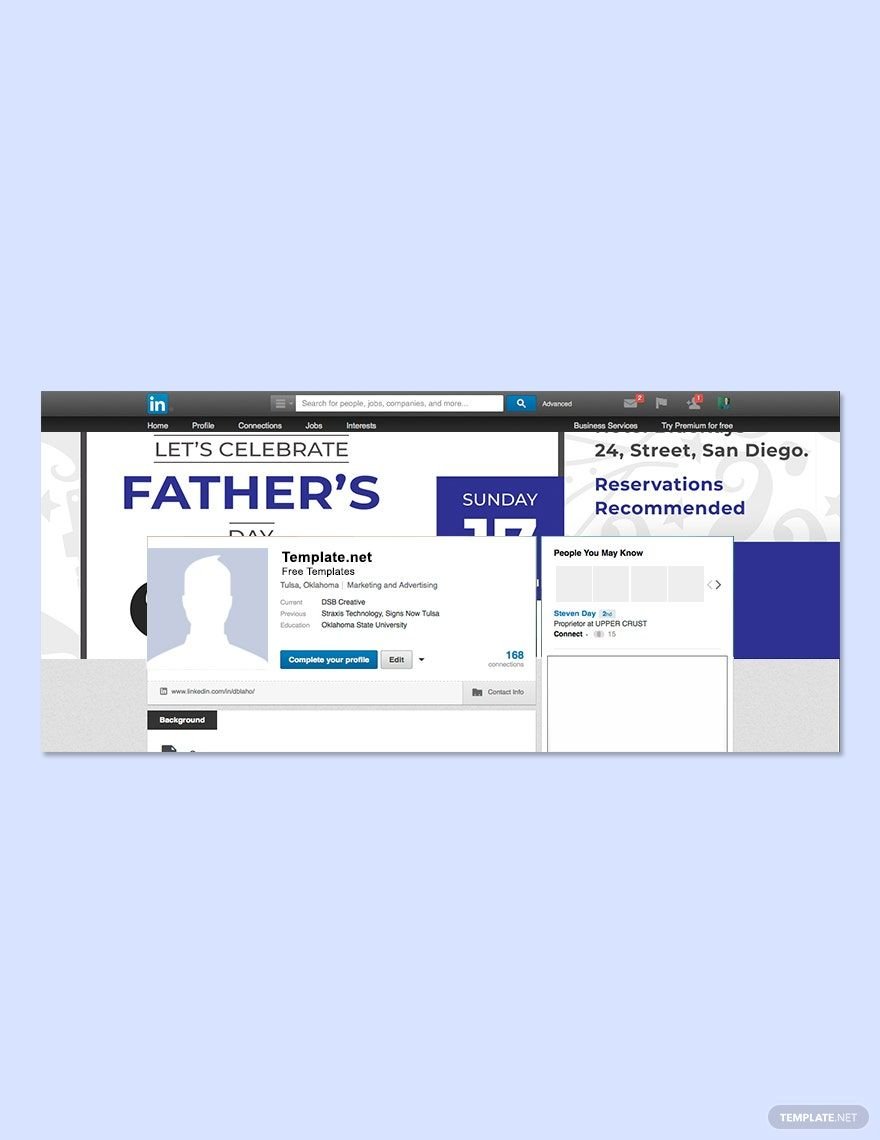 Father's Day LinkedIn Profile Banner Template