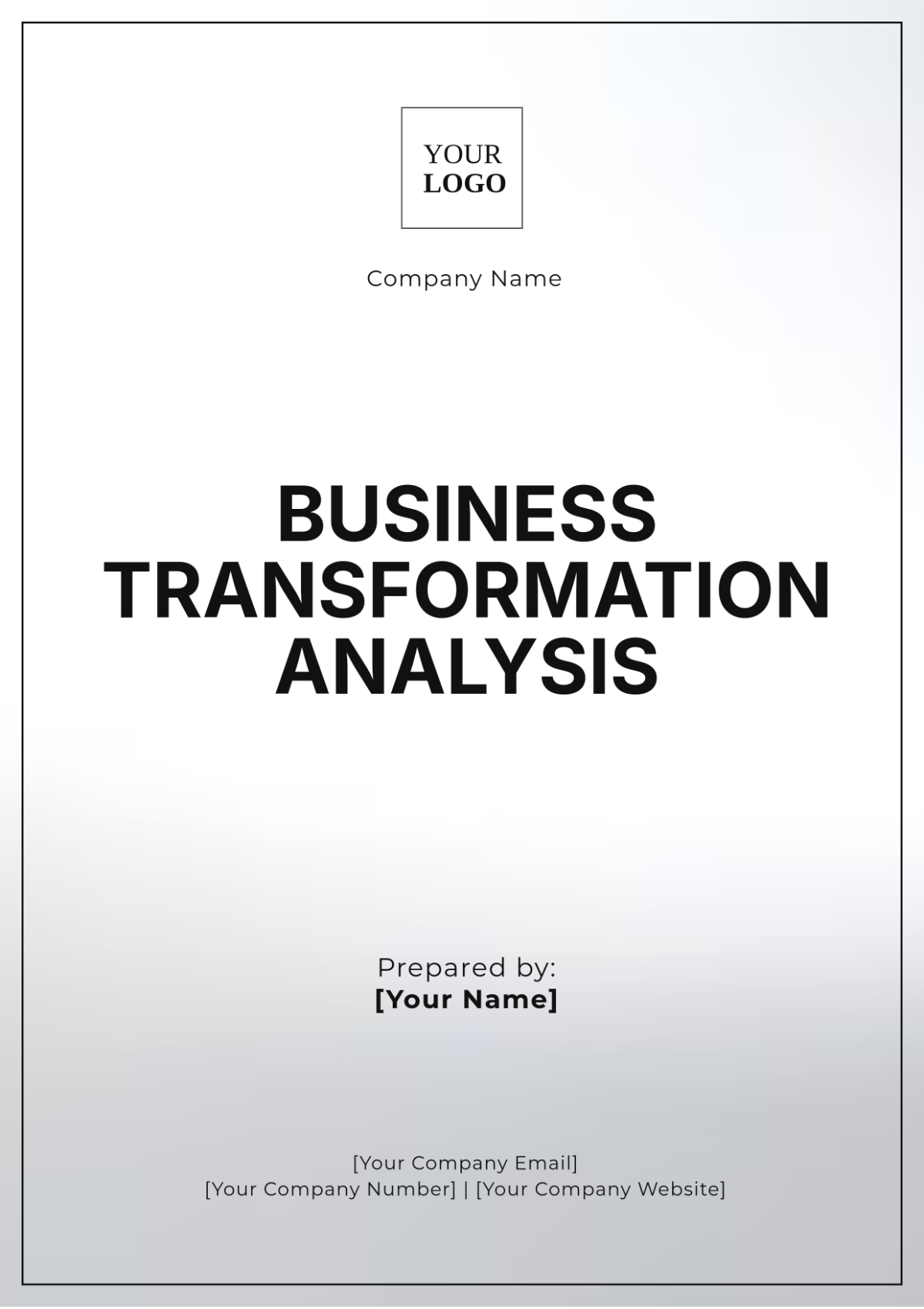 Business Transformation Analysis Template - Edit Online & Download