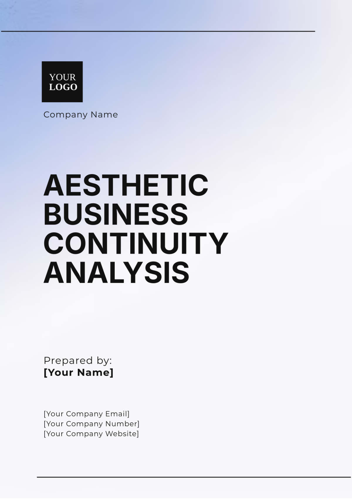 Aesthetic Business Continuity Analysis Template | Template.net